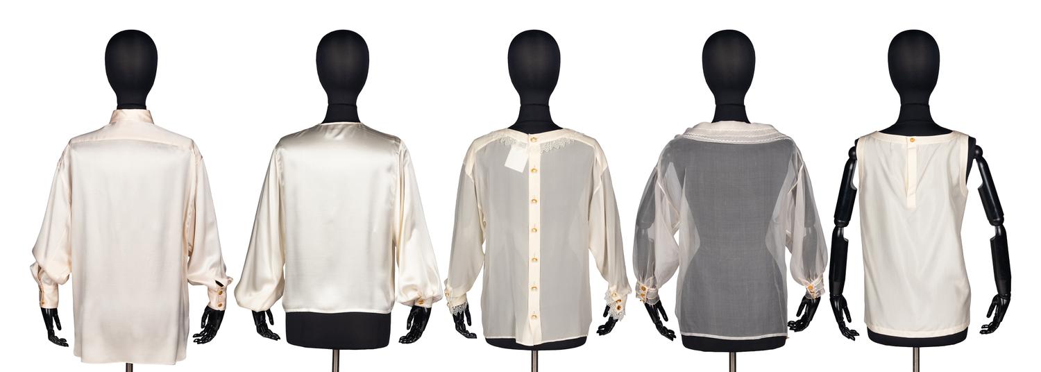 Five Chanel Blouses