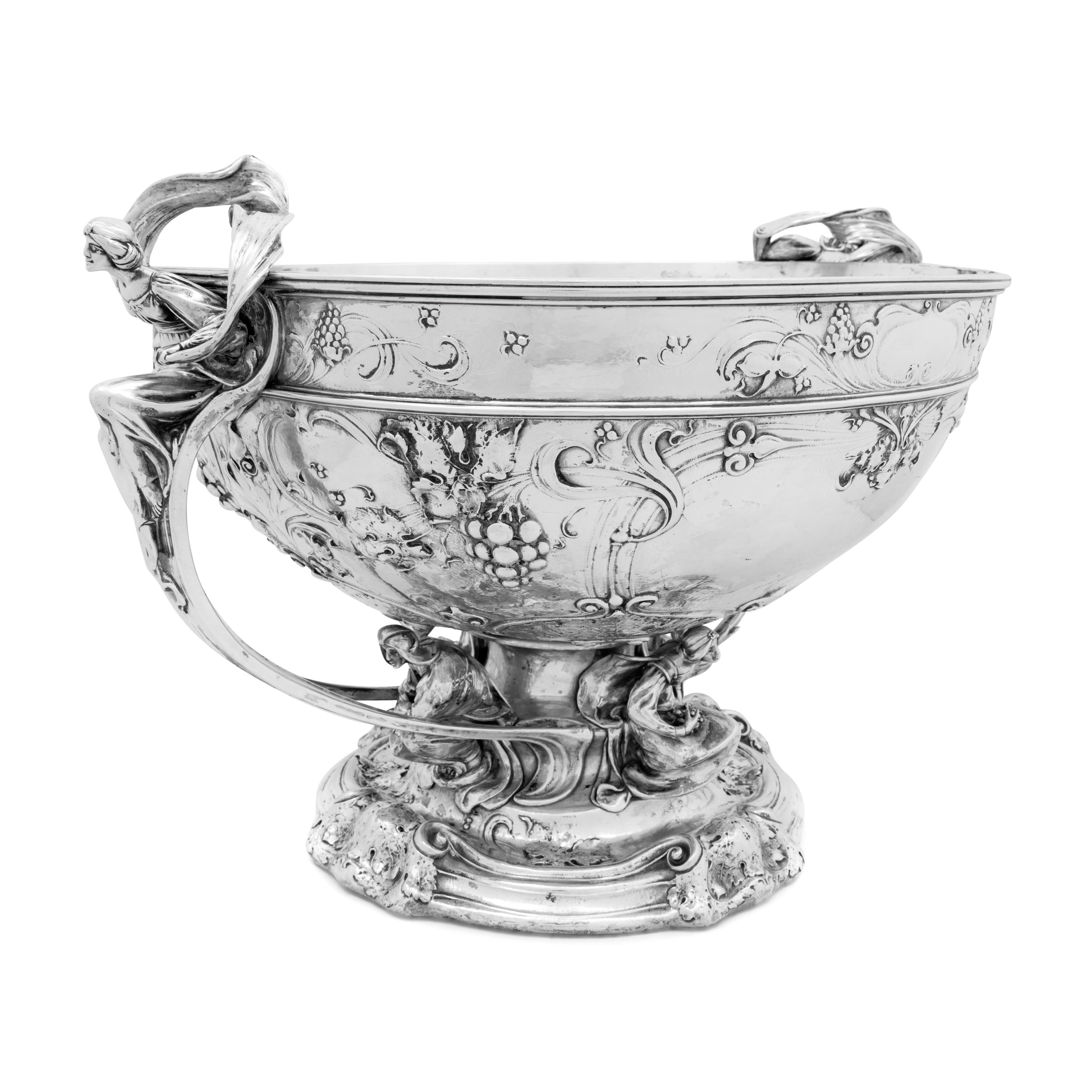 A Large Martelé Silver Punch Bowl Made for the 1904 Louisiana Purchase Exposition in St. Louis