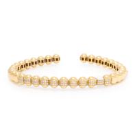 L'Atelier Nawbar, 'Atom', Diamond, Enamel, and Yellow Gold Bangle Bracelet
