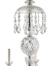 A George III Style Cut Glass Six-Light Chandelier