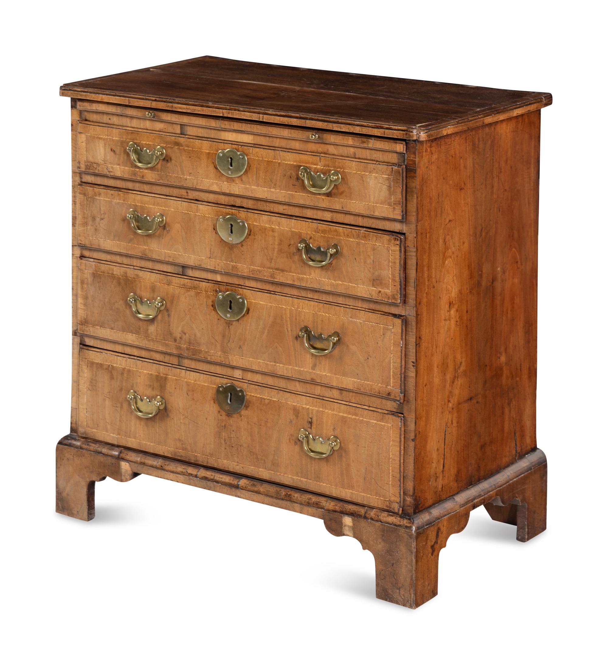 A George II Walnut Chest of Drawers