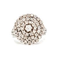 PLATINUM AND DIAMOND CLUSTER RING