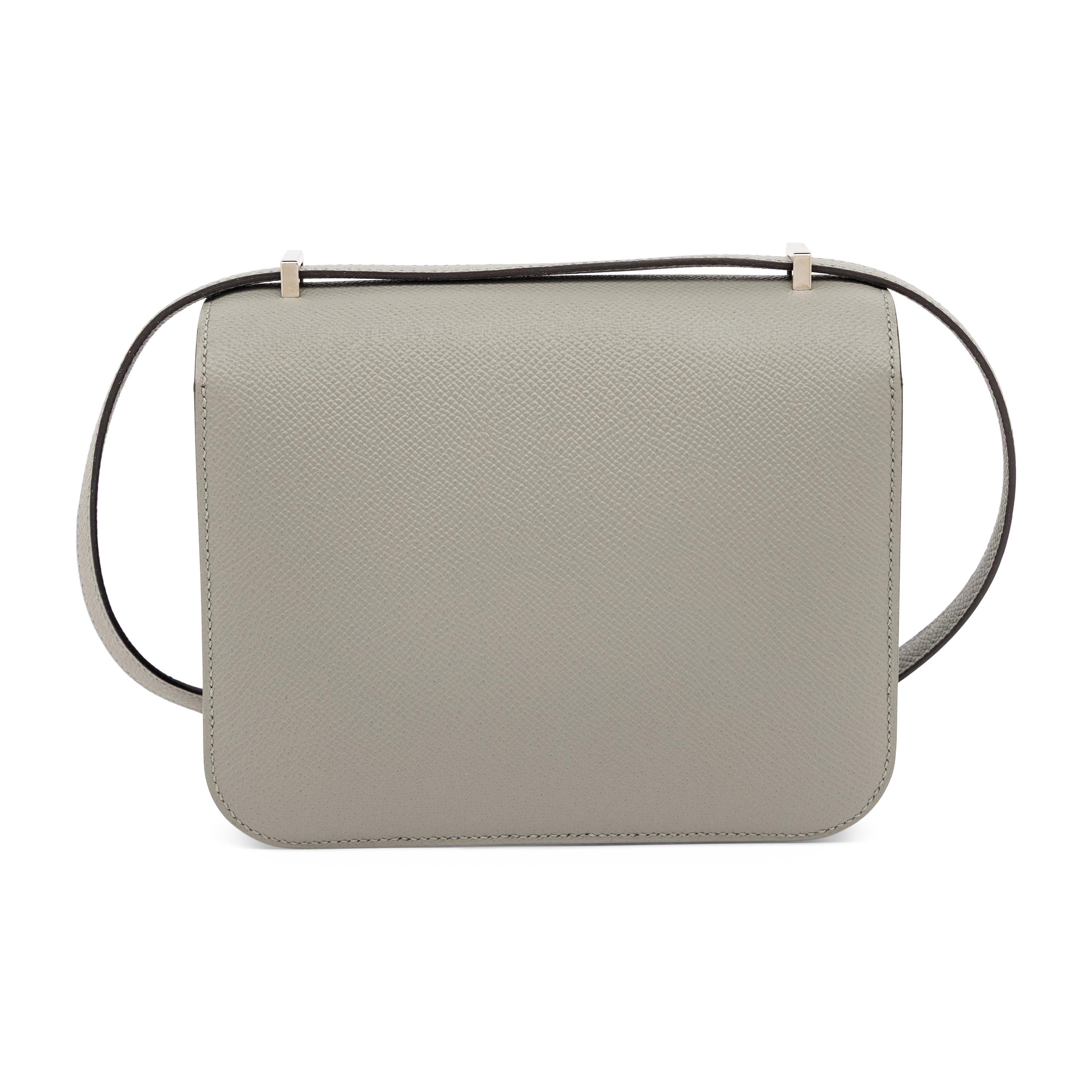 Hermès, Mini Constance 18 in Gris Mouette Epsom