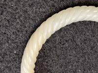 A Chinese white jade bangle 白玉手镯 Mid to late Qing dynasty ????
