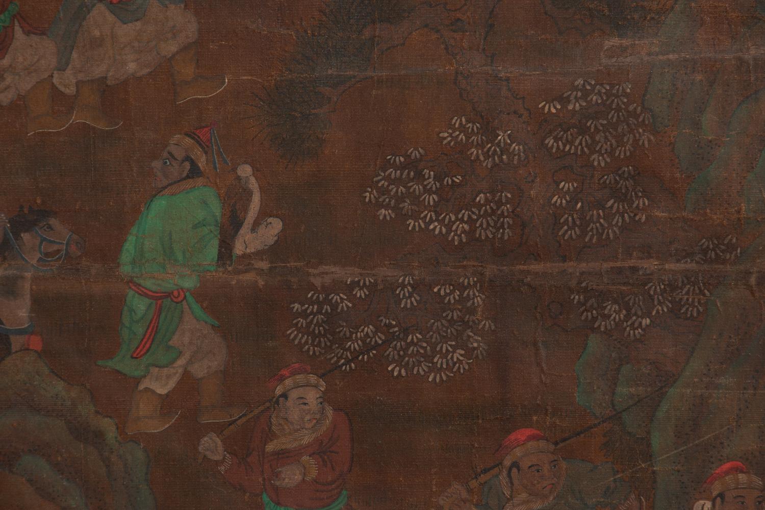 A Mongolian Silk Wallpaper Panel