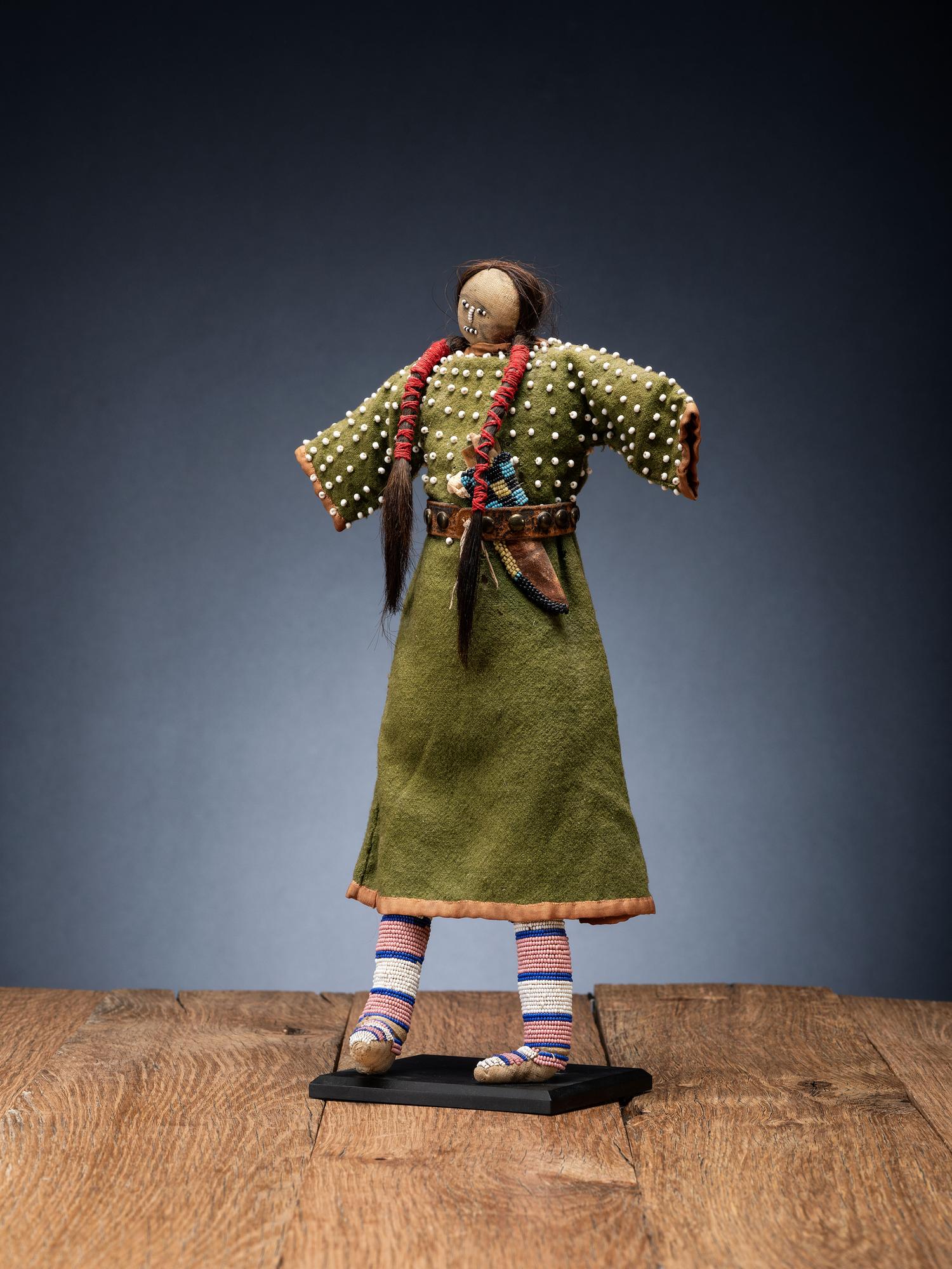 Crow Beaded Doll