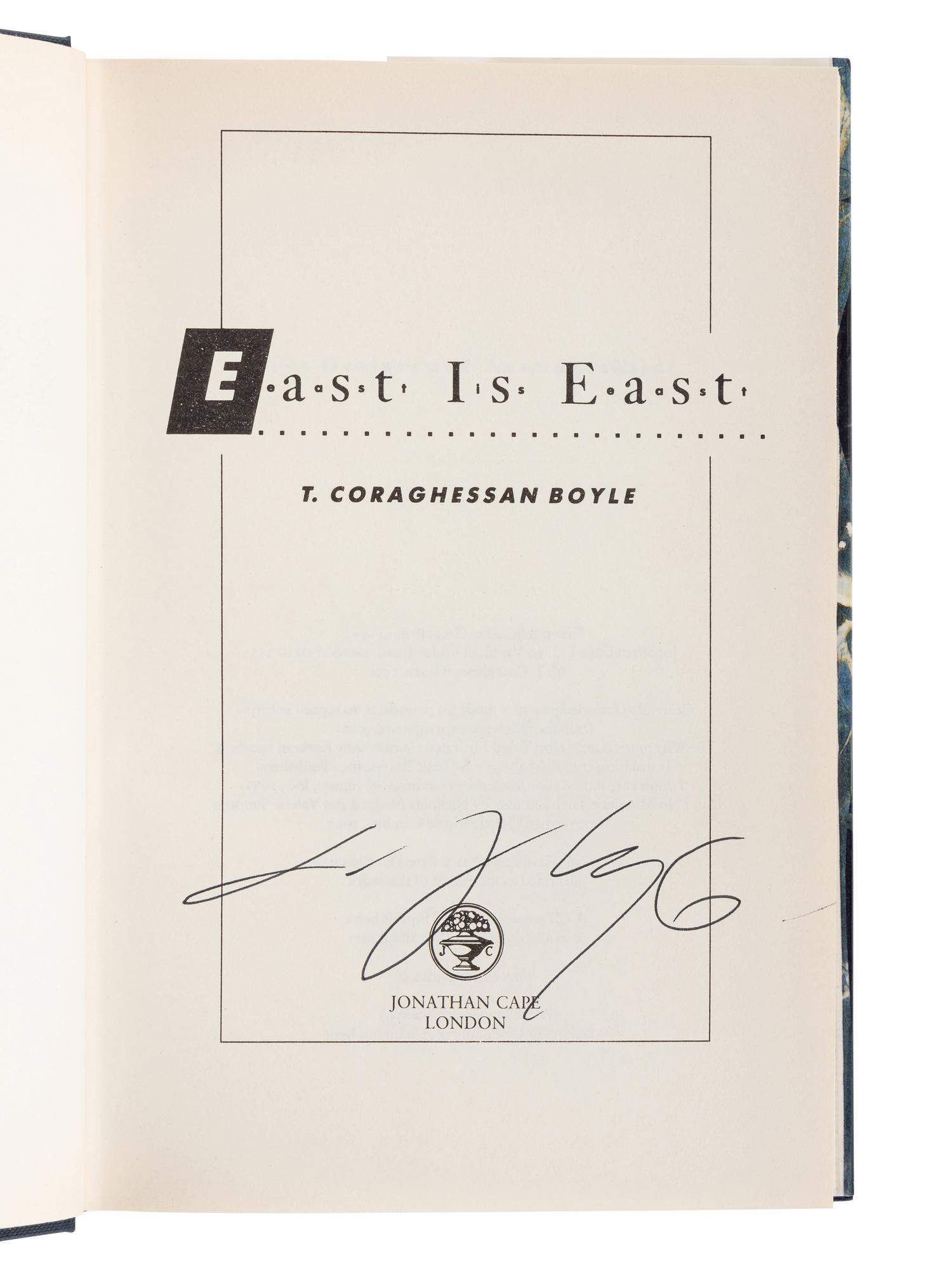 BOYLE, Thomas Coraghessan (“T.C. Boyle”) (b. 1948). A group of 8 works by Boyle, MOST FIRST EDITION, ALL SIGNED, comprising:
