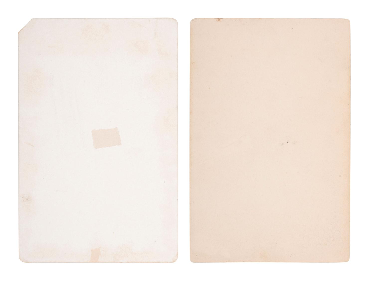 [EARLY PHOTOGRAPHY]. 2 cabinet cards of African American subjects by African American photographers James Conway FARLEY and Otis G. FIELDS.