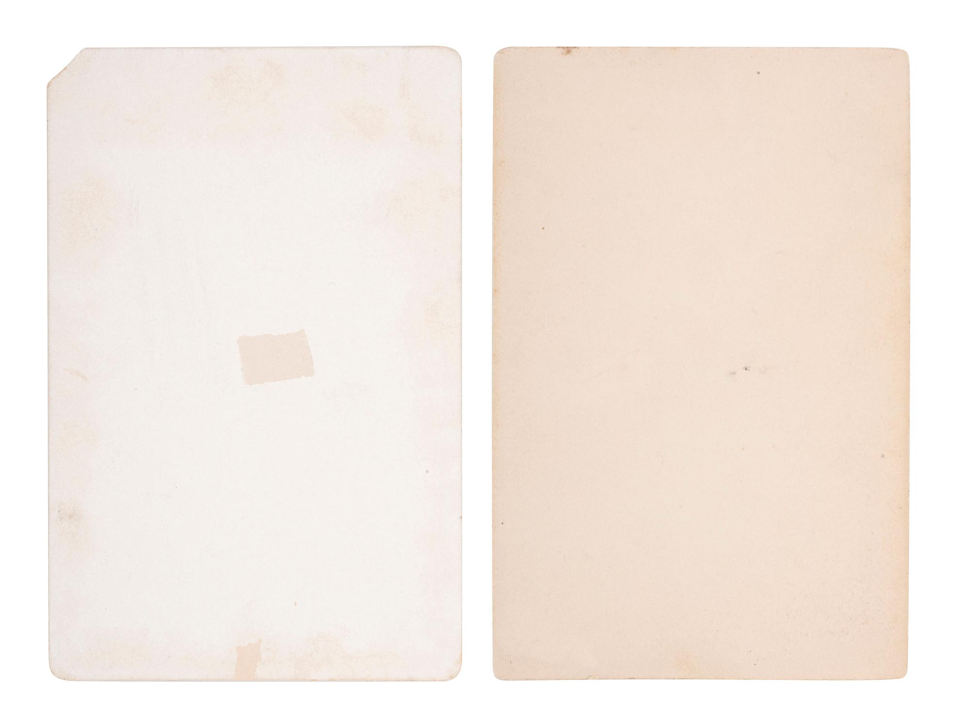 [EARLY PHOTOGRAPHY]. 2 cabinet cards of African American subjects by African American photographers James Conway FARLEY and Otis G. FIELDS.