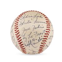 A 1945 Boston Red Sox Team Signed Autograph Baseball