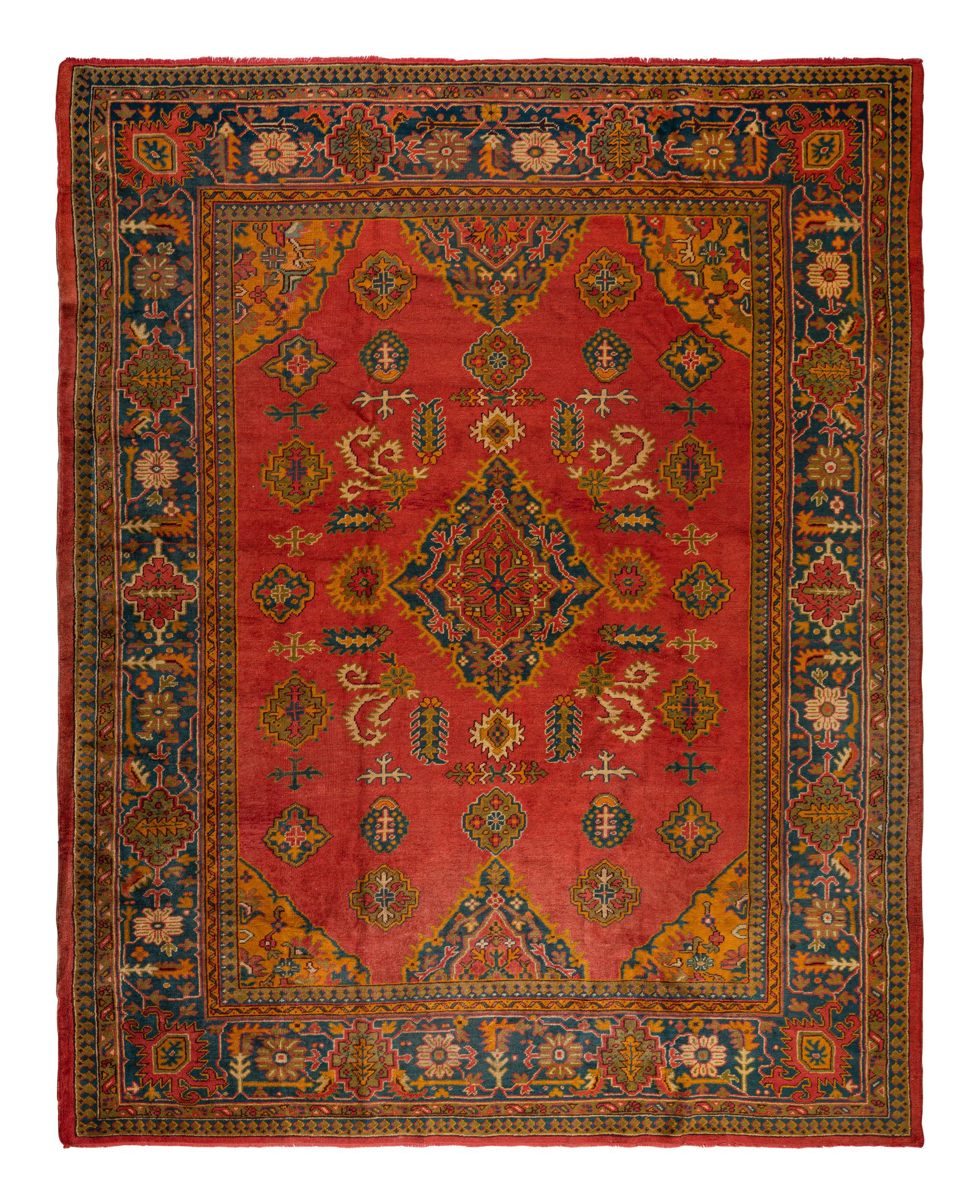 A Turkish Oushak Wool Rug