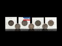 Seven Seated Liberty 25c Coins