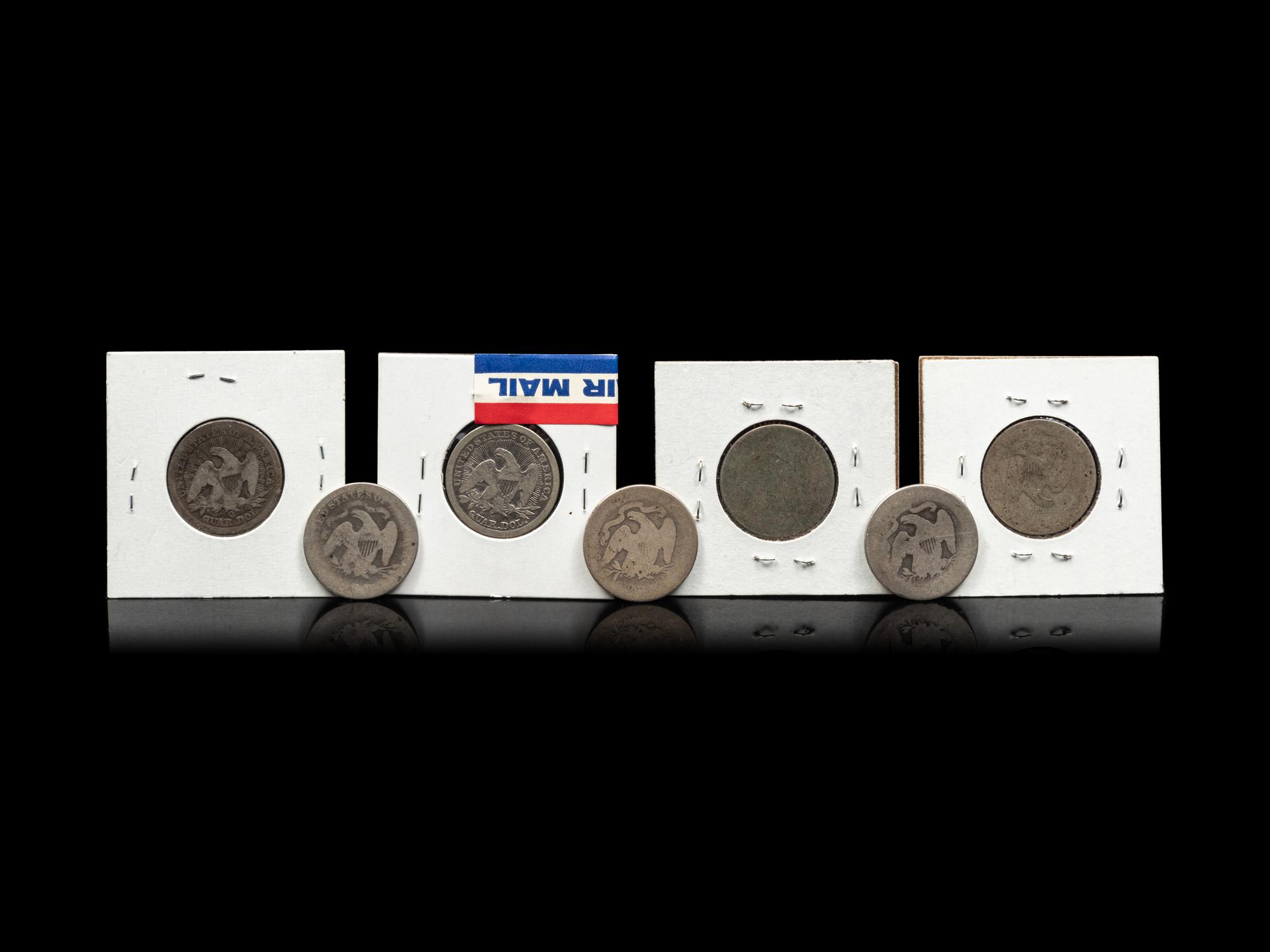 Seven Seated Liberty 25c Coins
