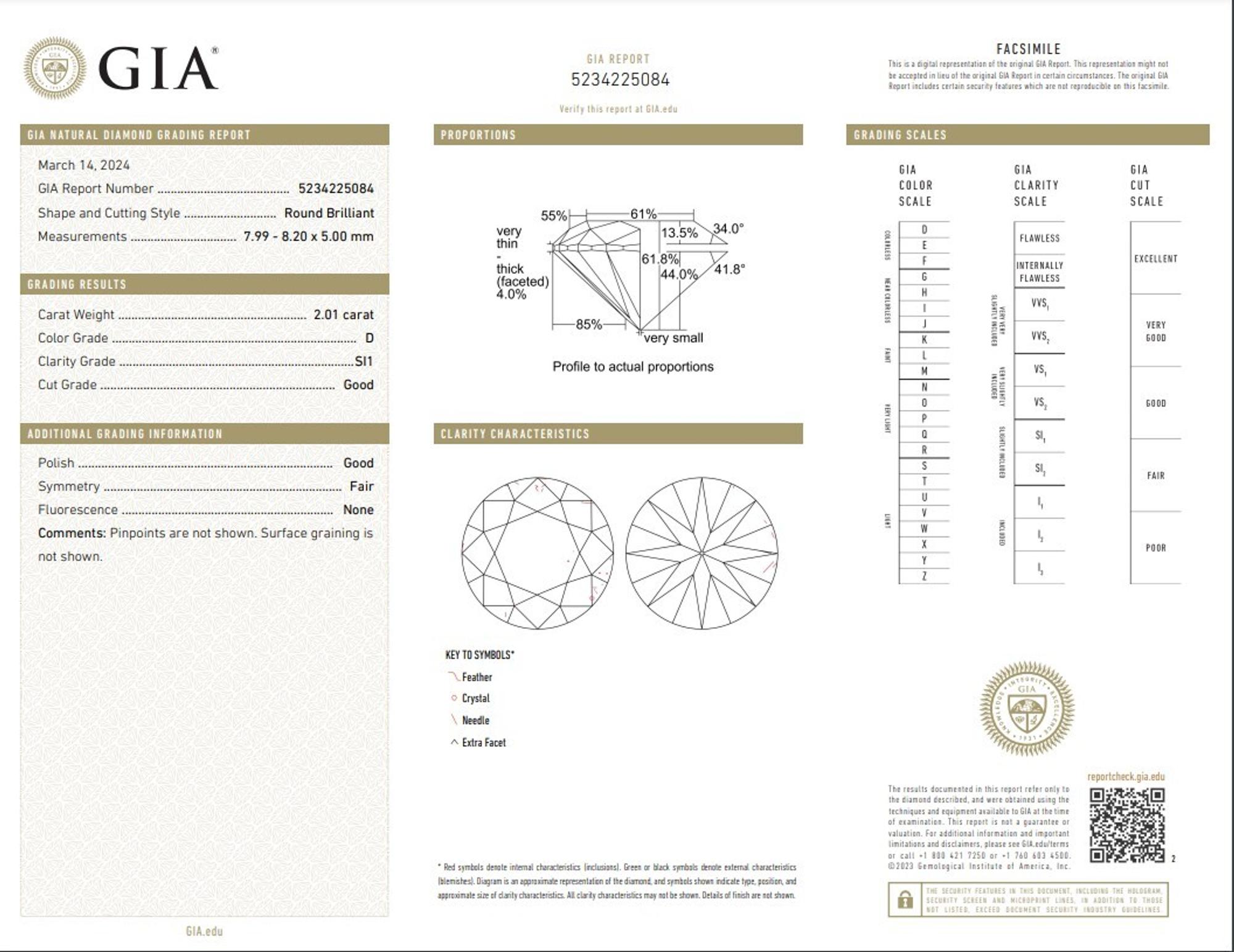 2.01 CARAT ROUND BRILLIANT CUT DIAMOND