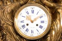 A Neoclassical Gilt Bronze Wall Clock by Louis Valentin Elias Robert (French, 1821-1874)