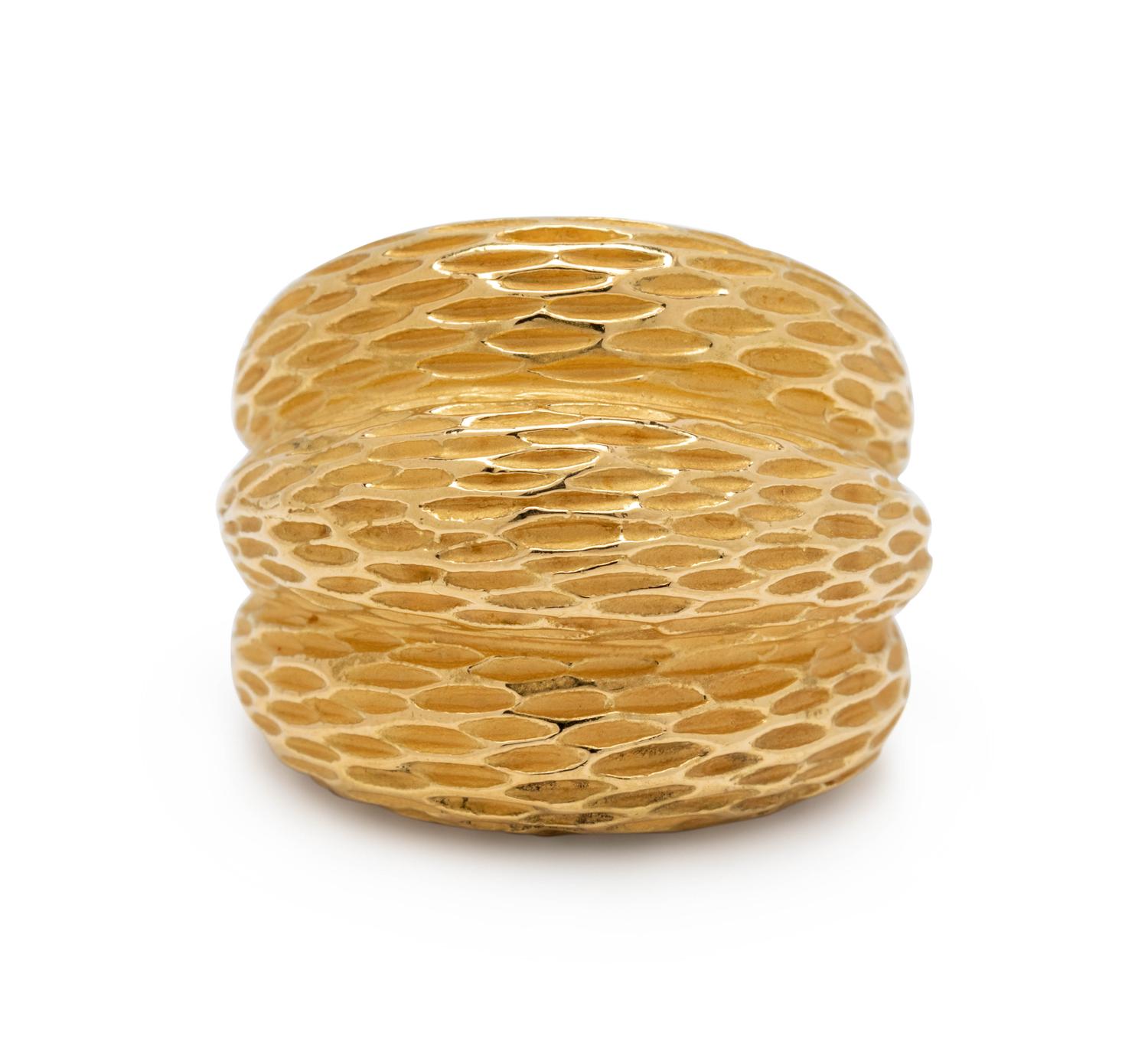 YELLOW GOLD BOMBE RING