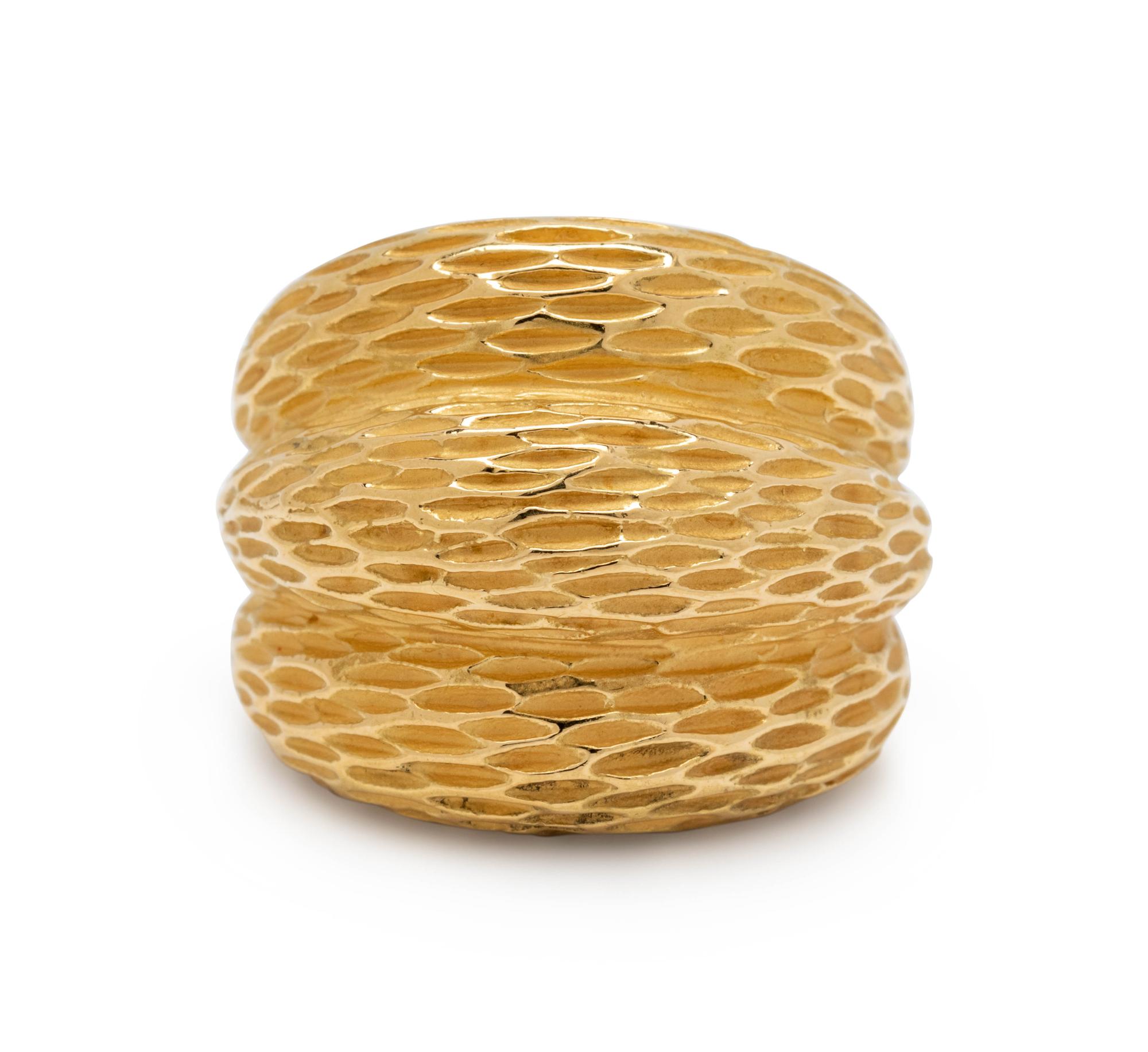 YELLOW GOLD BOMBE RING