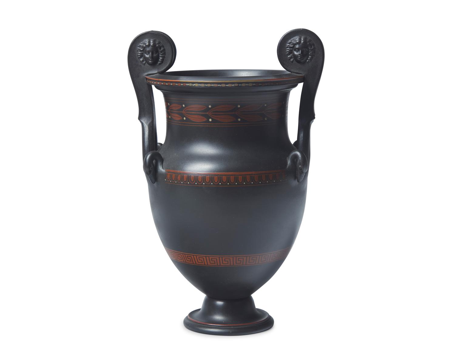 A Wedgwood Black Basalt Grecian Style Vase