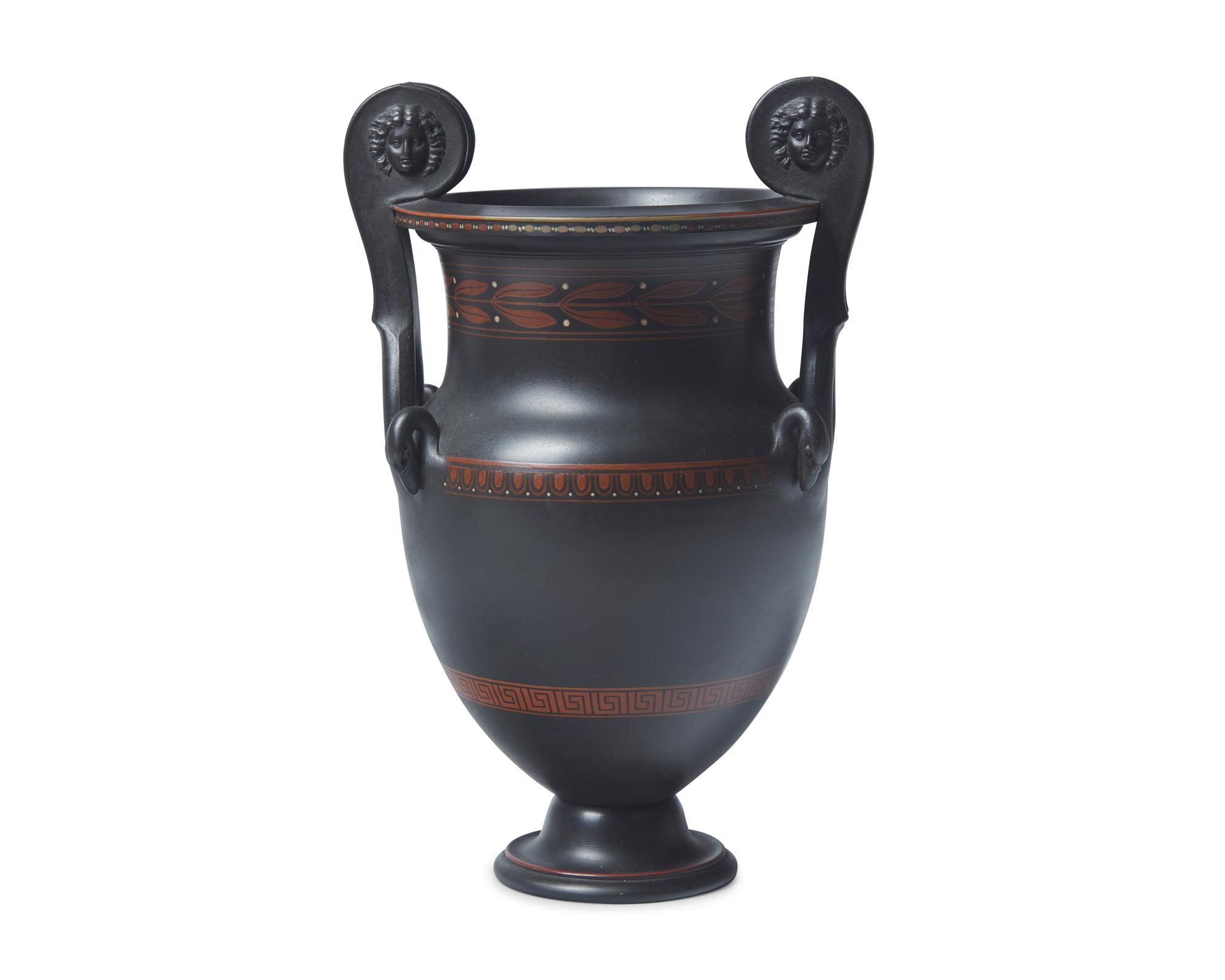 A Wedgwood Black Basalt Grecian Style Vase