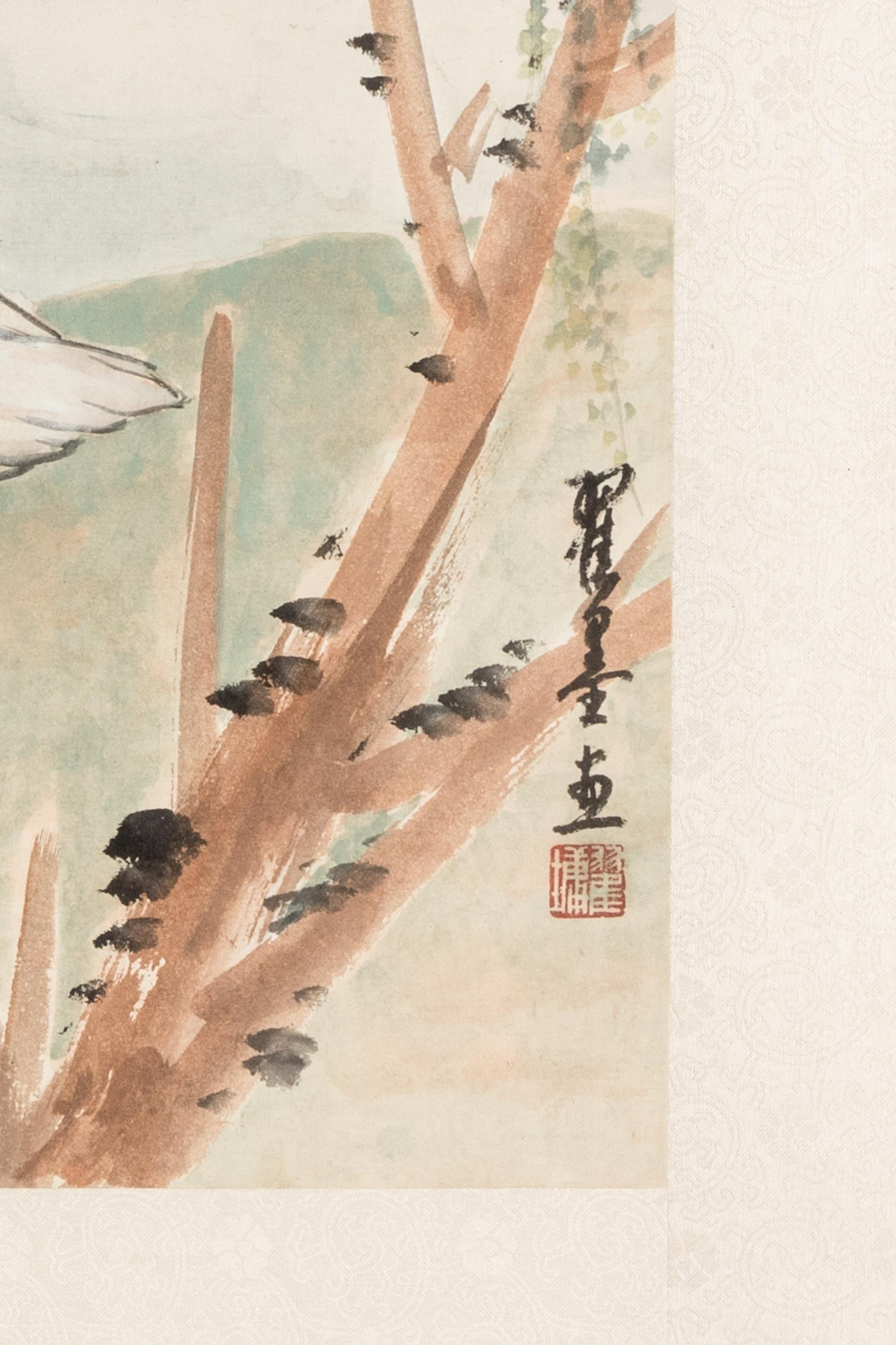 A Qi Baishi Print and Two Paintings