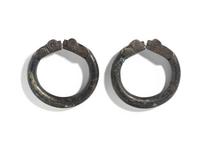 A Pair of North Greek Silver Snake Bracelets