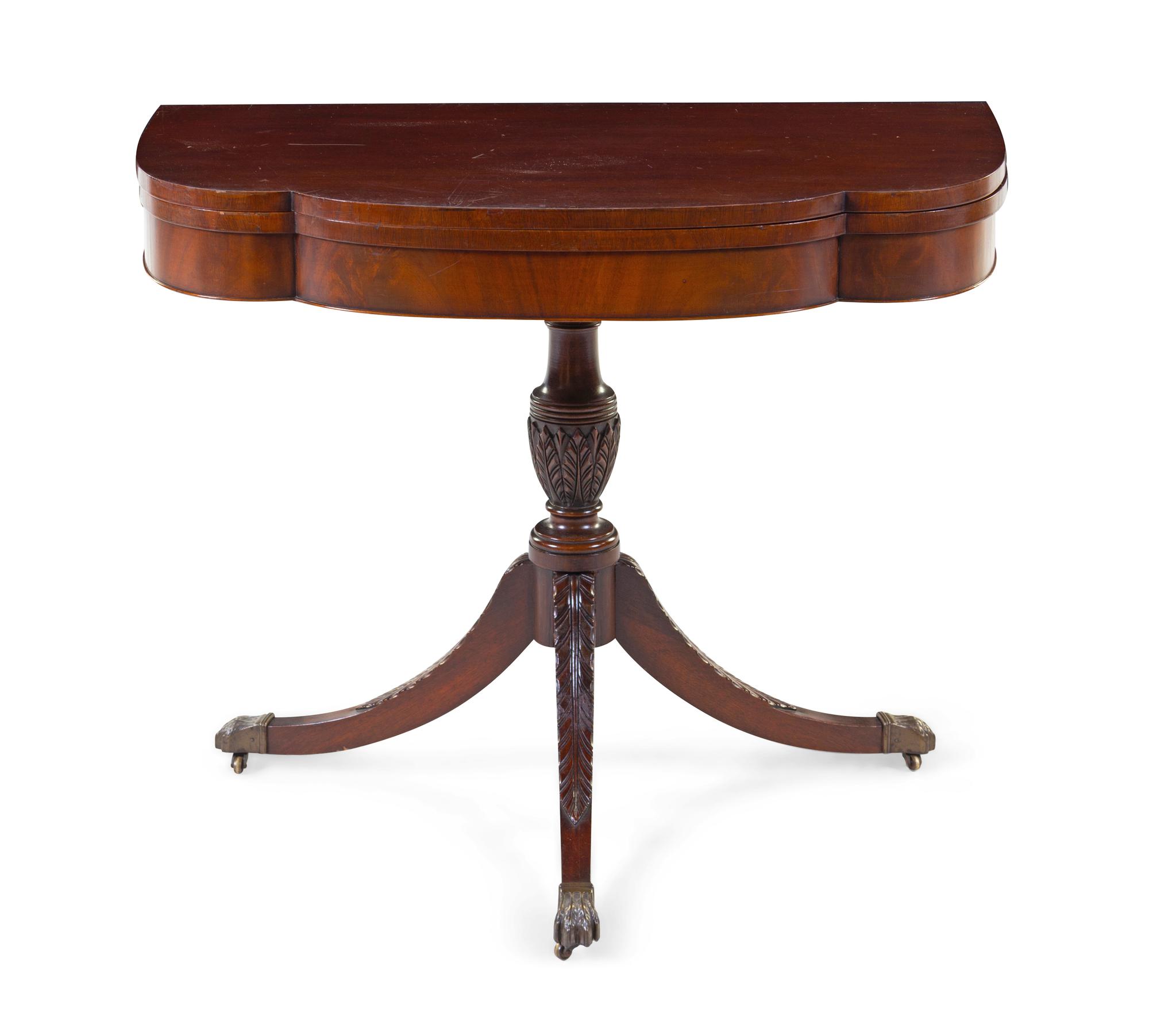 A Regency Mahogany Flip-Top Game Table — 19TH CENTURY