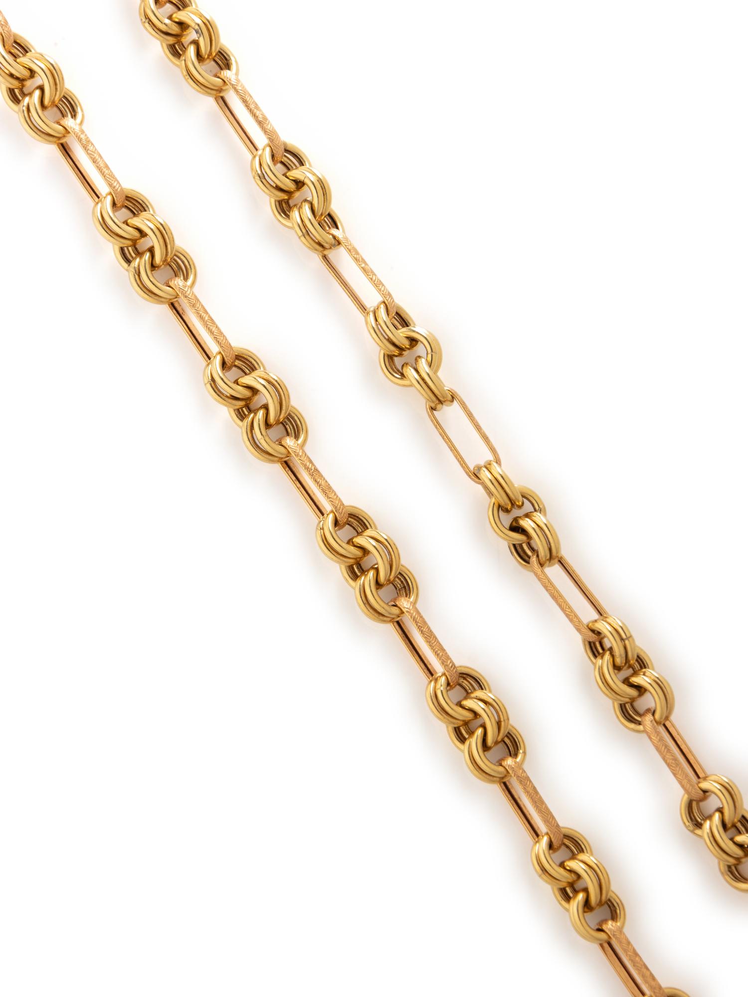 BICOLOR GOLD LINK NECKLACE