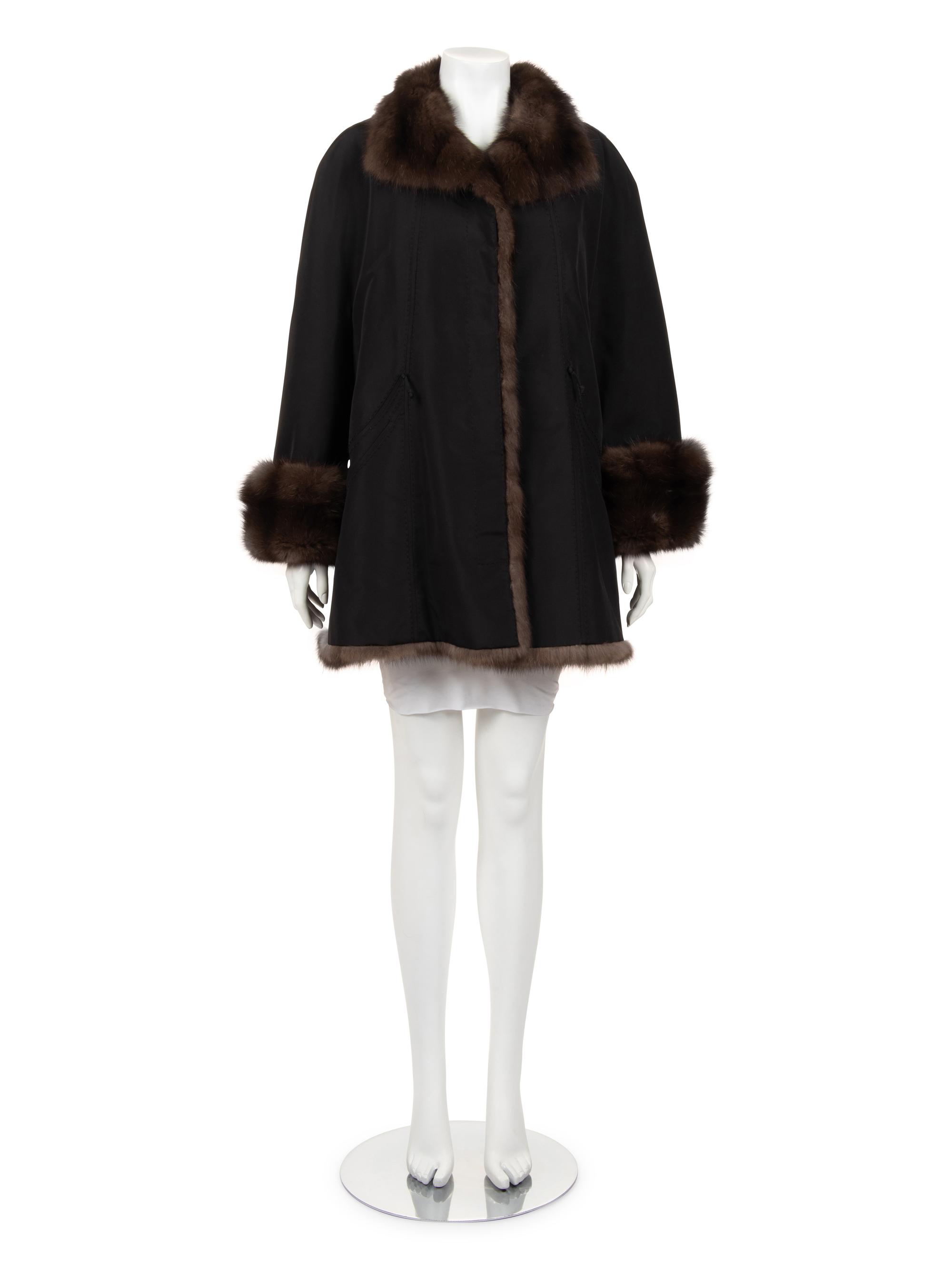 Ralph Rucci Sable Trimmed Coat
