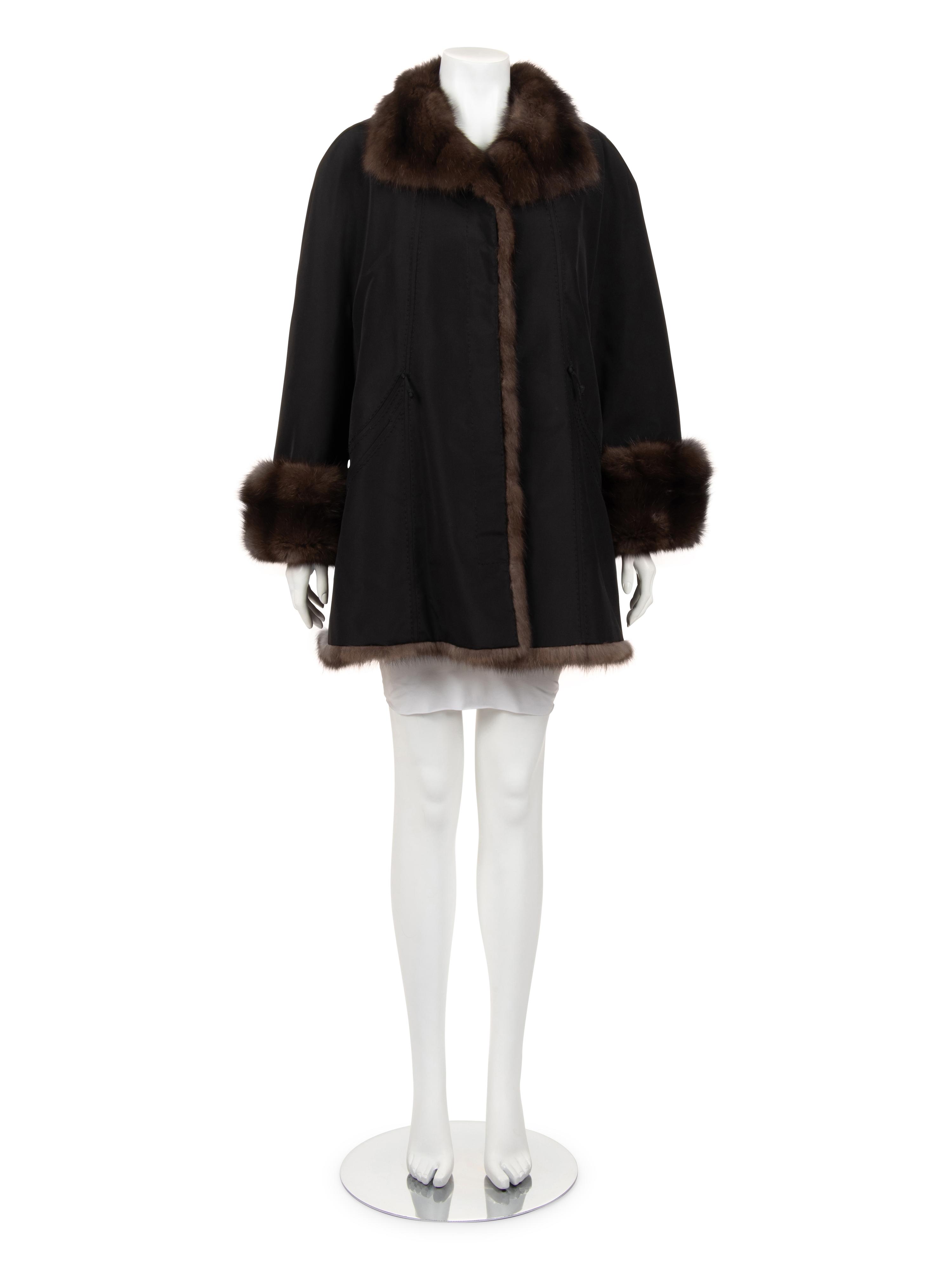 Ralph Rucci Sable Trimmed Coat