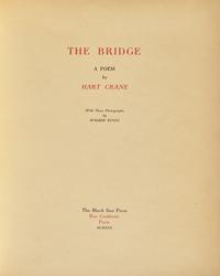 [Black Sun Press] Crane, Hart. The Bridge