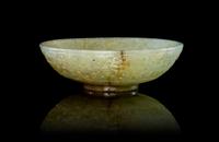 A Group of Six Archaistic Jade Toggles Diameter of bowl 5 inches.