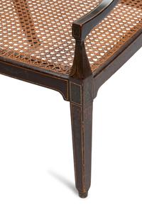 A George III Style Caned and Painted Quadruple Chairback Settee — 19TH CENTURY