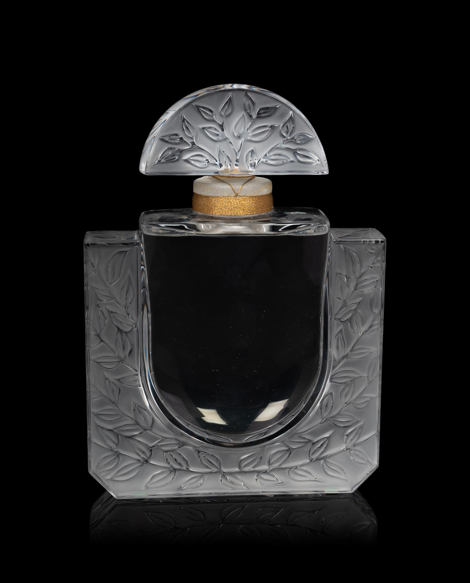 A Lalique Factice Perfume Bottle with Case