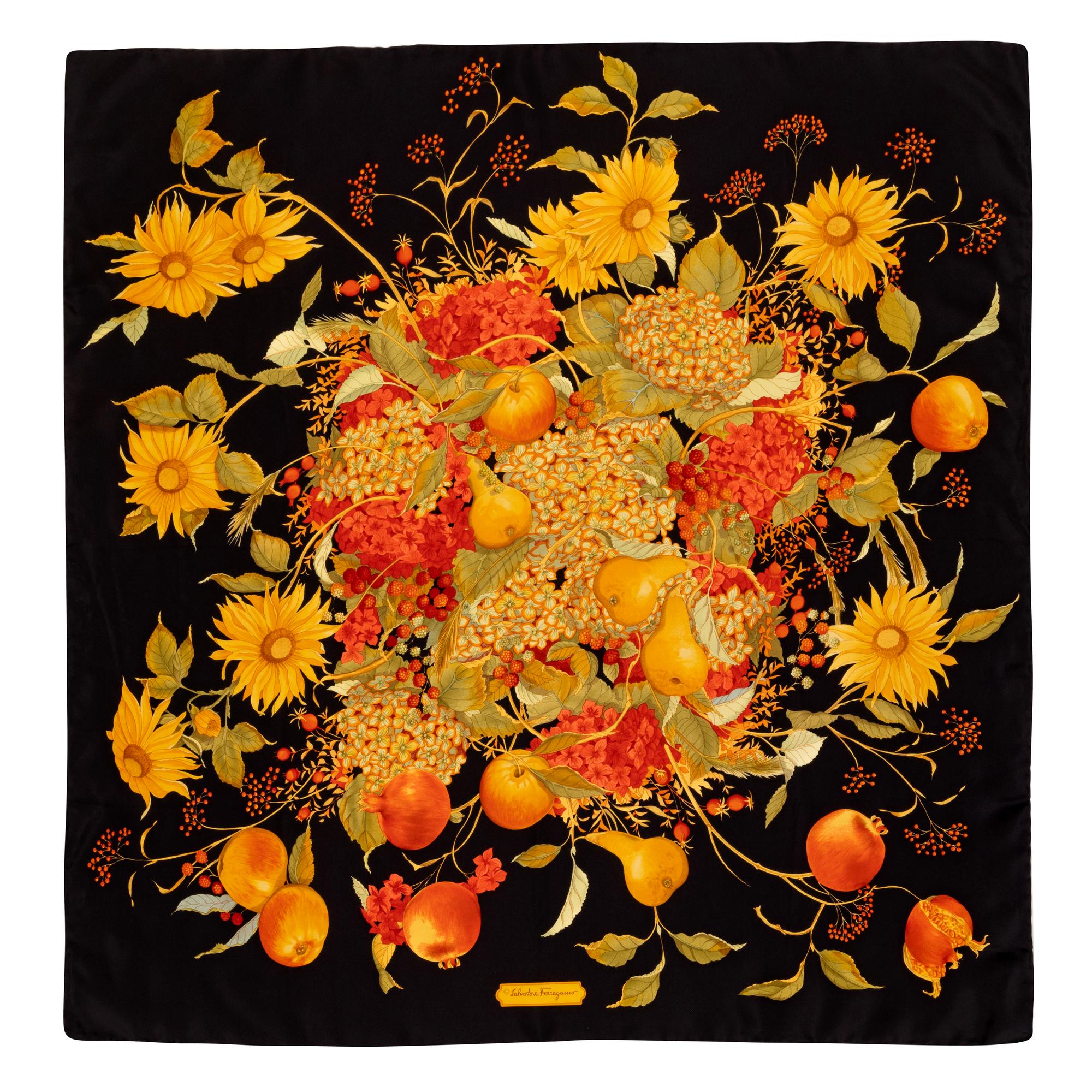 Salvatore Ferragamo Silk Scarf, 1990-2000s