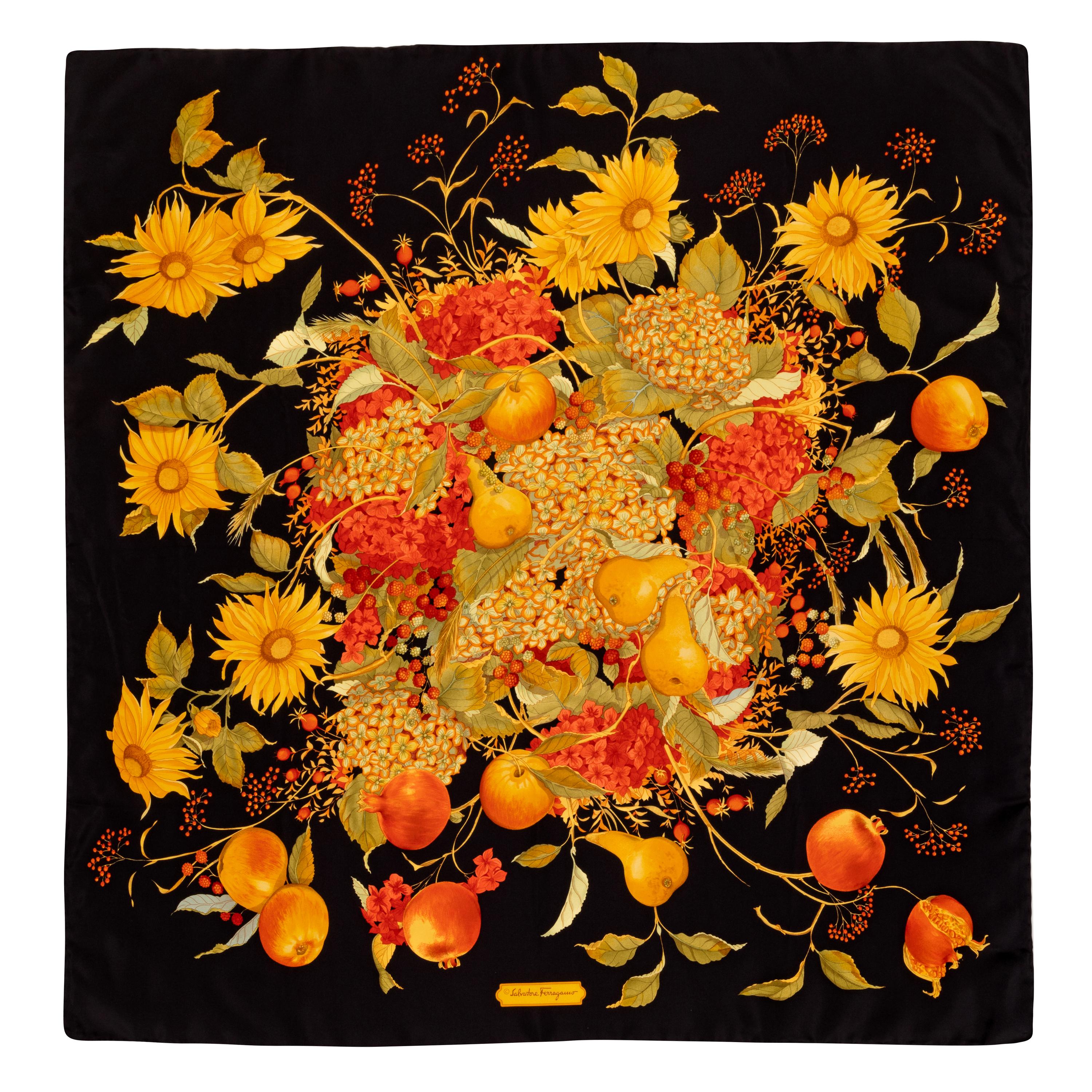 Salvatore Ferragamo Silk Scarf, 1990-2000s