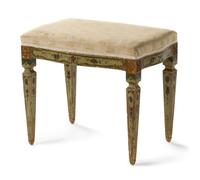 An Italian Painted Tabouret Width 22 1/2 inches.