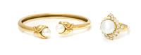 A Collection of Yellow Gold, Cultured South Sea Pearl and Diamond Jewelry, 19.10 dwts.