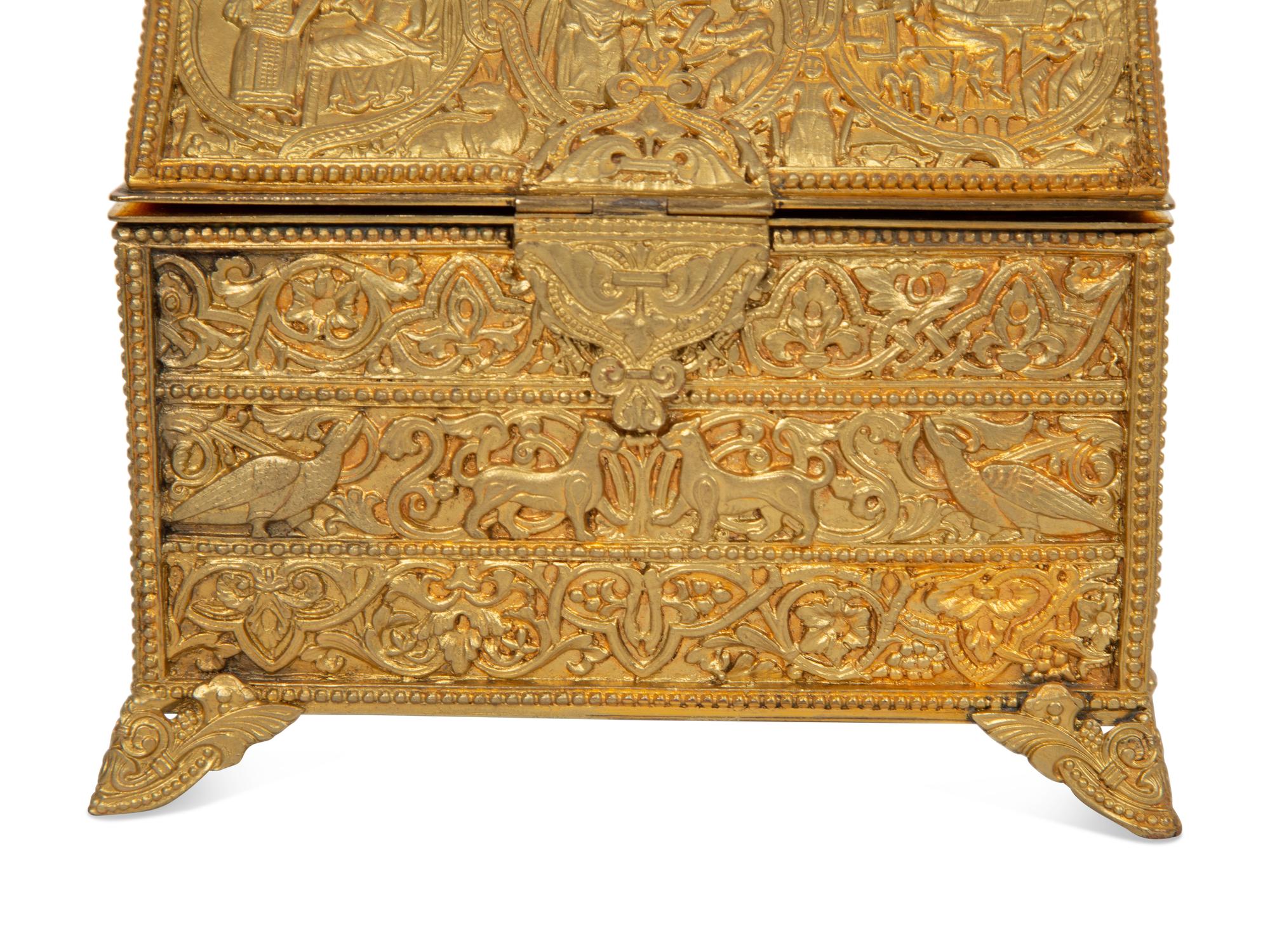 A Continental Bronze Table Casket