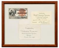 [COLUMBIAN EXPOSITION]. A group of 3 Columbian Exposition ephemera.