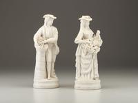 A Pair of Bisque Porcelain Figures