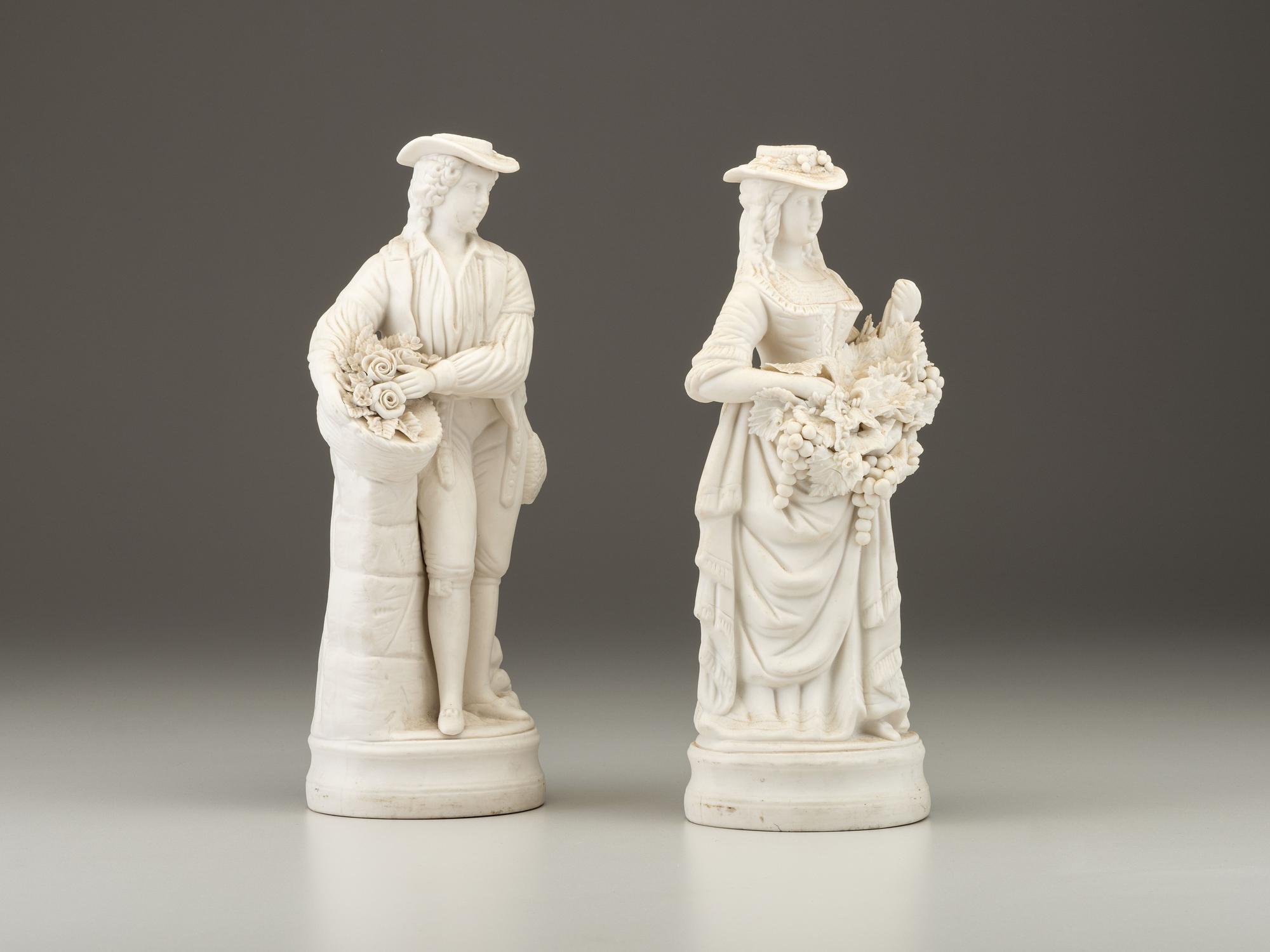 A Pair of Bisque Porcelain Figures