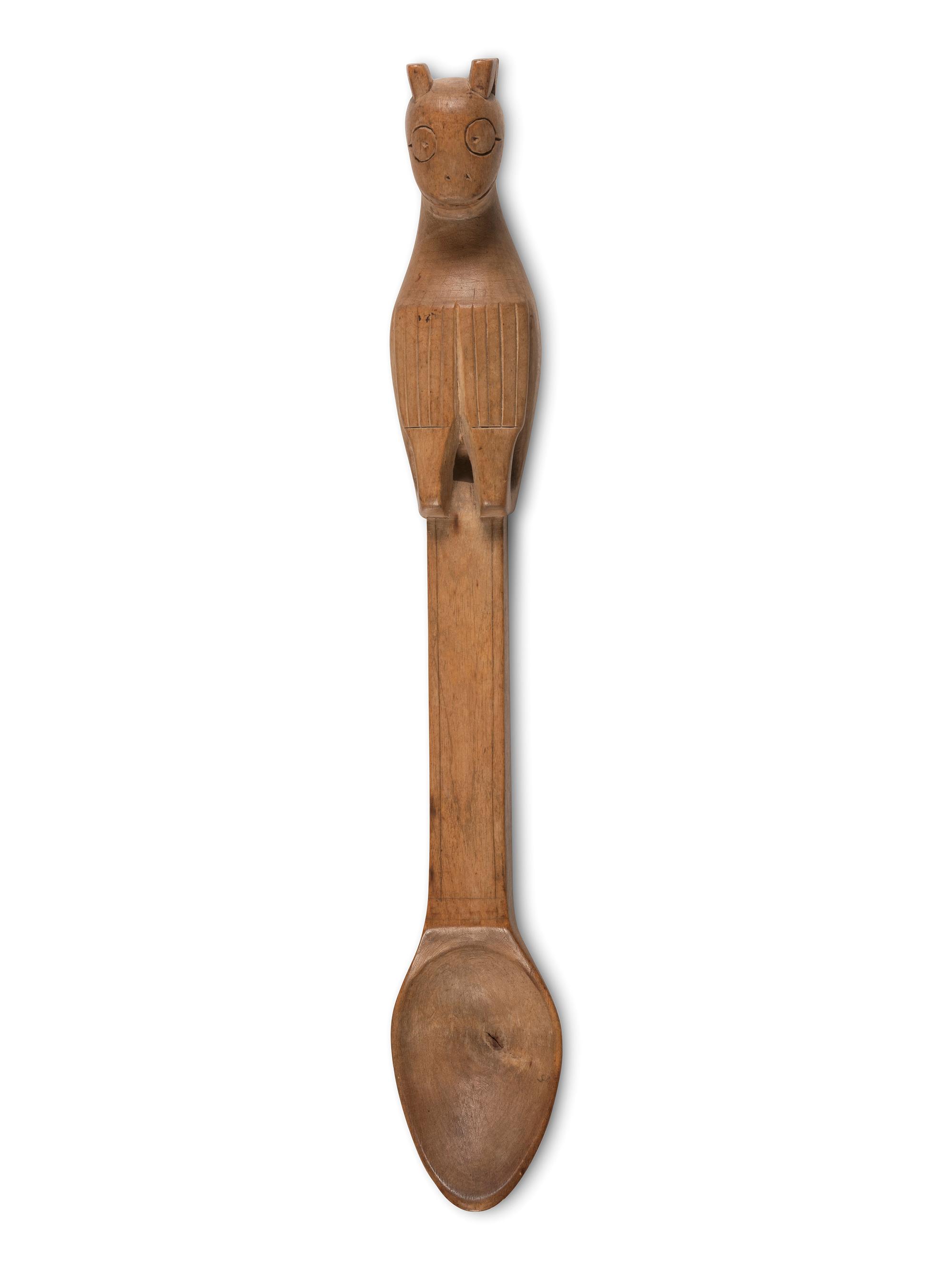Northwest Coast Carved Figural Wooden Spoon