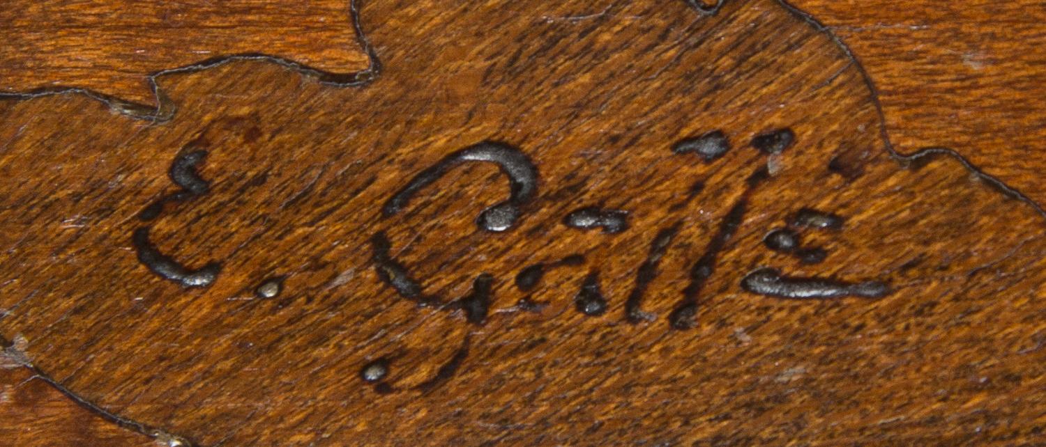 Emile Galle (French, 1846-1904), FRANCE, EARLY 20TH CENTURY, an Art Nouveau marguetry occasional table