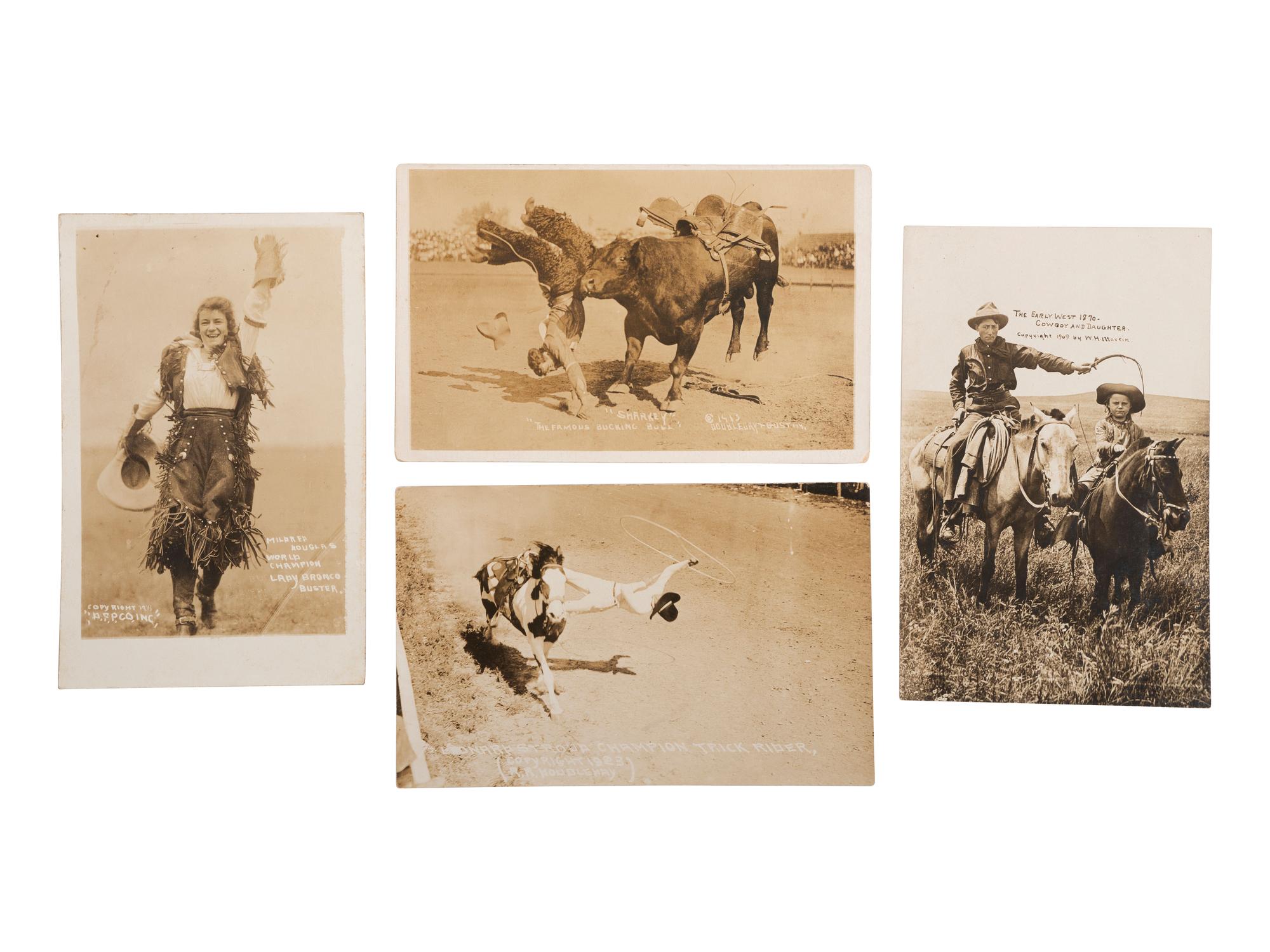 [WESTERN AMERICANA]. A group of 41 RPPCs of rodeos, cowboys, and cowgirls.