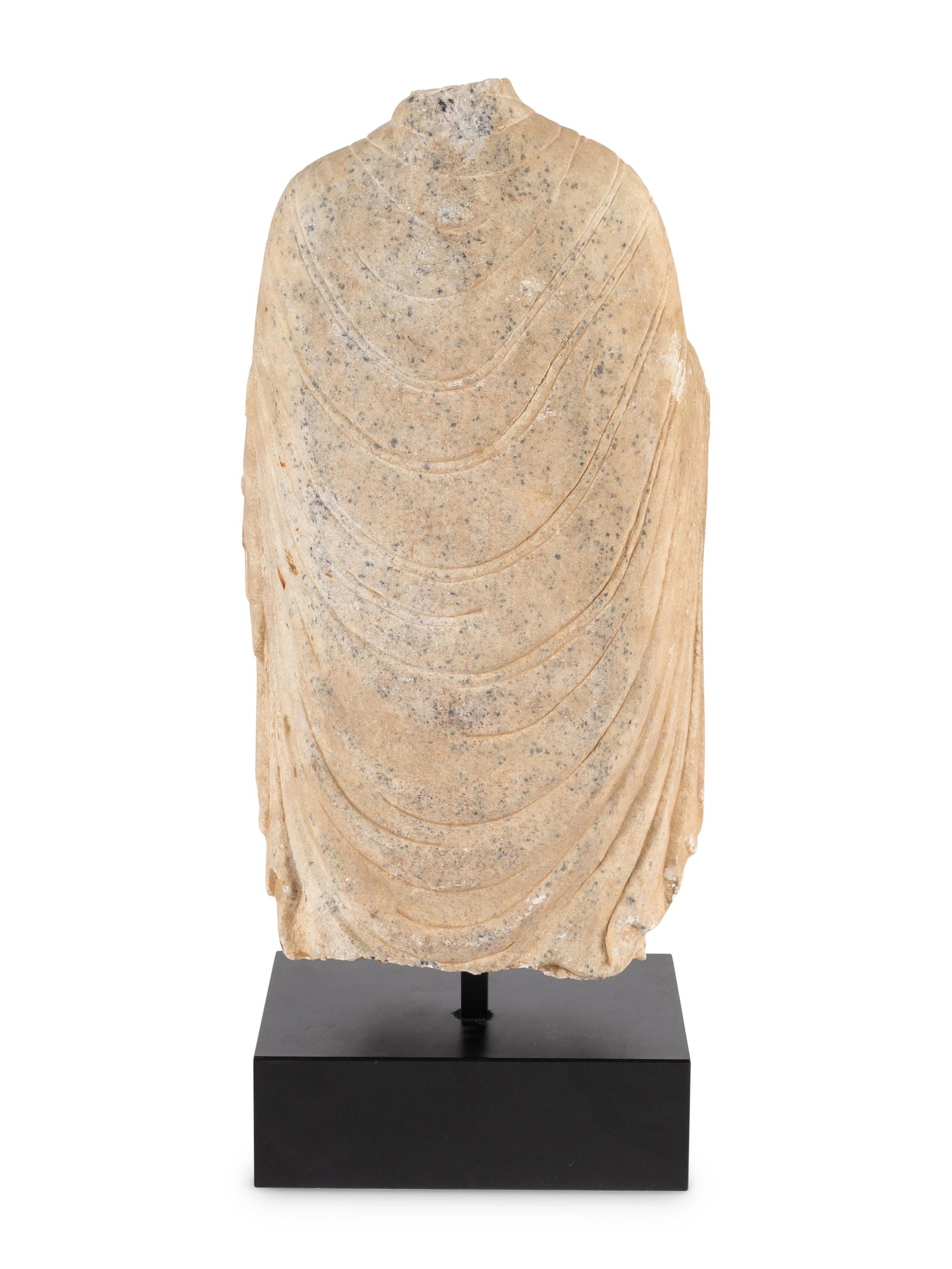 A Chinese Marble Bust of Buddha