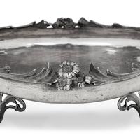 A German Silver Footed Centerpiece Bowl