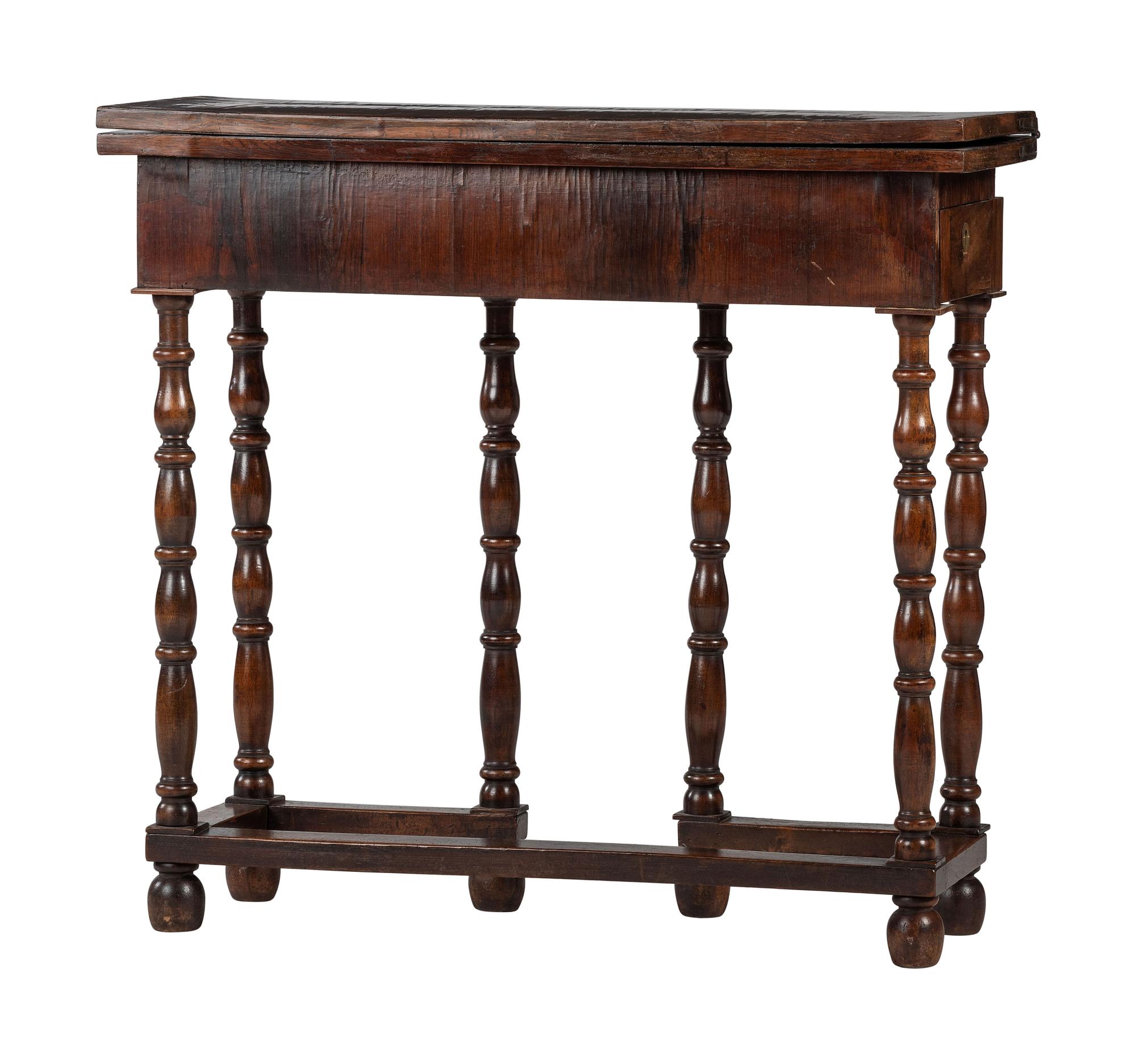 A William and Mary Style Walnut Flip-Top Gateleg Table