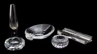 A Group of Four Contemporary Glass Articles Diameter of largest — 20TH CENTURY