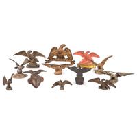 Twelve Cast Iron Eagle Finials and Mounts