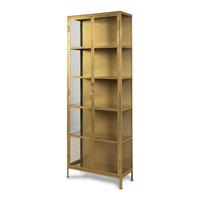 A Contemporary Brass and Glass Vitrine Cabinet